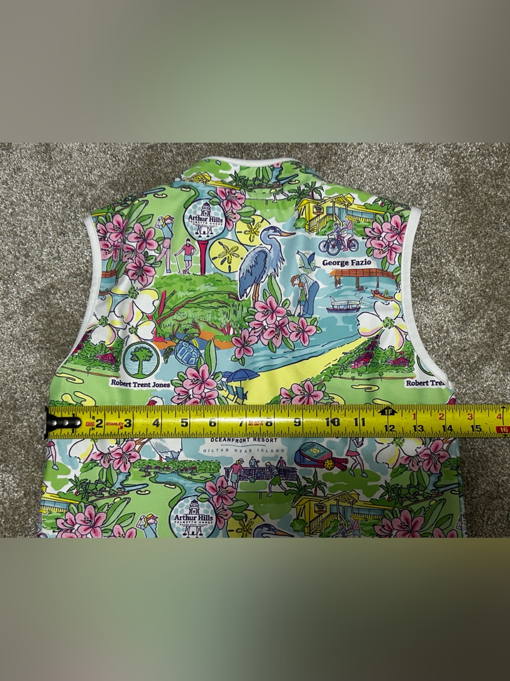 Smith & Quinn Palmetto Dunes Hilton Head Island Golf Print Quarter Zip, XS - Picture 6 of 7